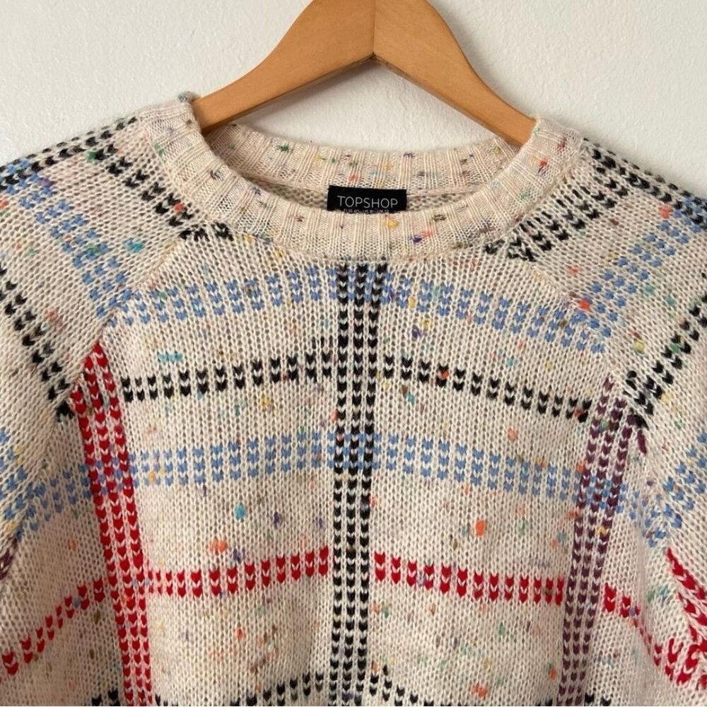 Topshop Check Pattern Sweater - Picture 8 of 12